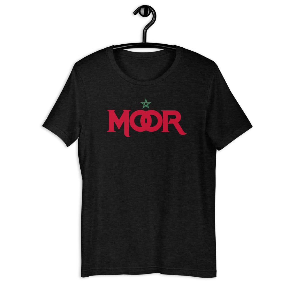 Moor Brand Star (Red Text) Short-Sleeve Unisex T-Shirt