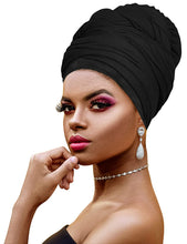 Load image into Gallery viewer, Tie Jersey Head Wrap Scarf
